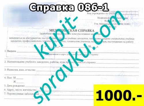 Справка 086-1